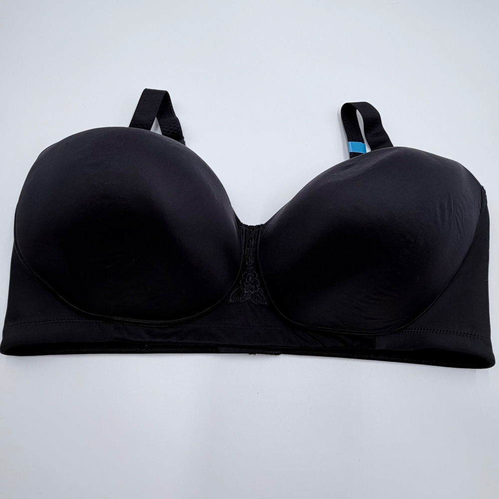 Vanity Fair Beauty Back Wirefree‎ Bra Black Full Figure 44DDD 71380